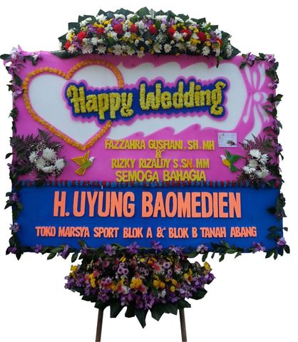 Bunga papan wedding bp 5 display
